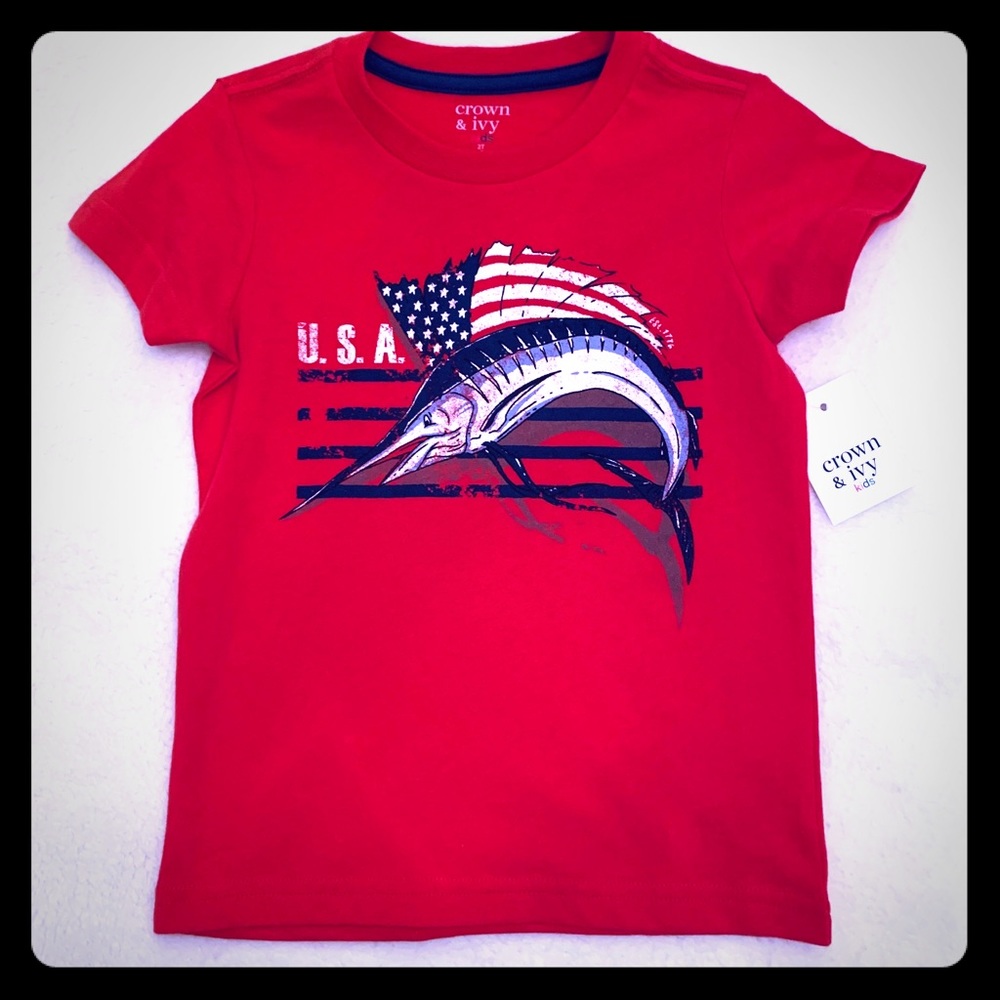 NWT! Crown & Ivy Boys Southern Graphic Tee